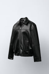 Elizabeth | Faux Leather Bomber Jacket