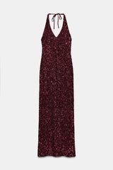 Vivienne | Sequin Halter Maxi Dress