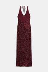 Vivienne | Sequin Halter Maxi Dress