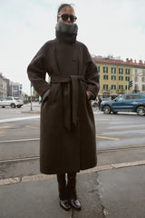 Eliza | Belted Wool Blend Coat