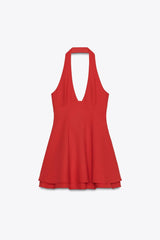 Aria | Halter Layered Mini Dress
