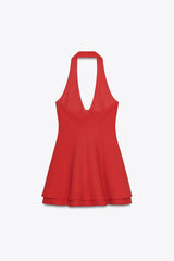 Aria | Halter Layered Mini Dress