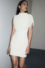 Amelia | Draped Cape Mini Dress