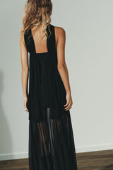 Ivy | Sheer Panel Maxi Dress