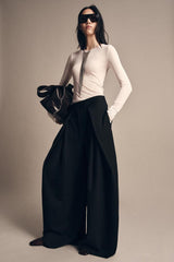 Ava | Pleated Pinstripe Pants