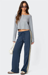 Avery | Contrast Stripe Sweatpants