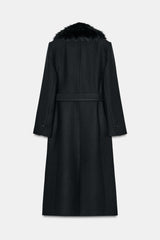 Elowen | Luxe Wool & Faux Fur Coat