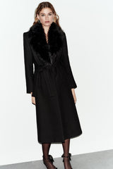 Elowen | Luxe Wool & Faux Fur Coat