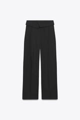 Penelope | Wool Blend Foldover Trouser