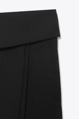 Penelope | Wool Blend Foldover Trouser