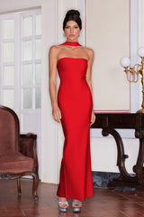 Rosalie | Halter Bandage Maxi Dress