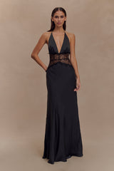 Dinah | Lace Satin Maxi Dress