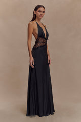 Dinah | Lace Satin Maxi Dress