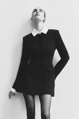 Audrey | Tailored Crepe Mini Dress
