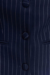 Hailey | Cinched Pinstripe Blazer