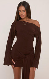 Elina | Draped Sleeve Mini Dress