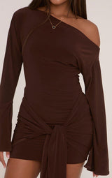 Elina | Draped Sleeve Mini Dress