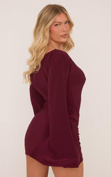 Elina | Draped Sleeve Mini Dress