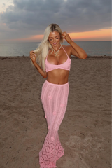 Mackenzie | Elegant Crochet Maxi Skirt Set