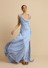 Lucy | Backless Satin Maxi Dress