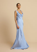 Lucy | Backless Satin Maxi Dress