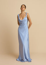 Lucy | Backless Satin Maxi Dress