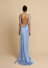 Lucy | Backless Satin Maxi Dress