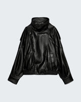 Layla | Faux Leather Bomber Jacket