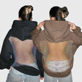 Maya | Mesh Back Oversized Hoodie