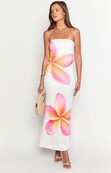 Aria | Strapless Floral Maxi Dress