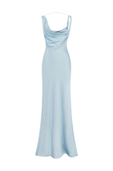 Lucy | Backless Satin Maxi Dress
