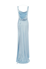 Lucy | Backless Satin Maxi Dress