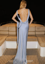 Lucy | Backless Satin Maxi Dress