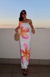 Aria | Strapless Floral Maxi Dress