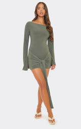 Elina | Draped Sleeve Mini Dress