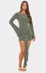 Elina | Draped Sleeve Mini Dress