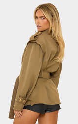 Talia | Belted Short Trench Coat
