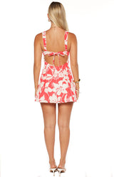 Ellie | Red Floral Mini Dress