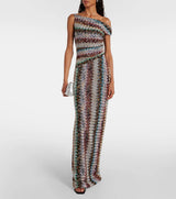 Calista | Zigzag Knit Maxi Dress