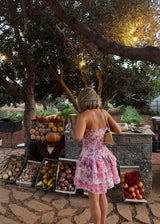 Cecilia | Strapless Floral Dress