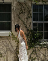 Arlette | Hanging Neck Sleeveless Maxi Dress