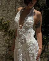 Arlette | Hanging Neck Sleeveless Maxi Dress