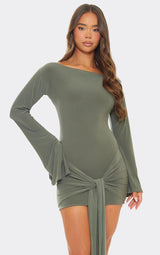 Elina | Draped Sleeve Mini Dress