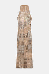 Lena | Sparkly Mesh Halter Dress