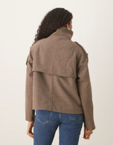 Talia | Cropped Wool Trench Coat