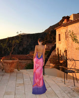 Eulalia | Slim Backless Printed Maxi Dress