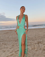 Chandria | Braided Maxi Dress with Split