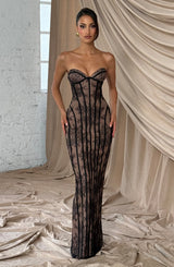 Valleria | Lace Corset Maxi Dress