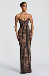 Valleria | Lace Corset Maxi Dress
