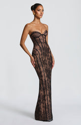 Valleria | Lace Corset Maxi Dress